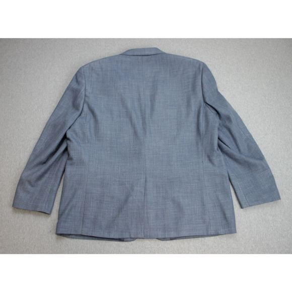 Lauren Ralph Lauren Blazer Mens 48R Blue Hopsack 2 Buttons Single Breasted - Picture 3 of 9